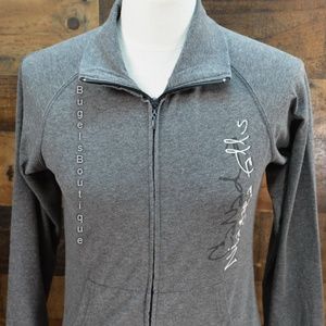 Full Zip Half Neck Light Weight Sweatshirt Sz S/P